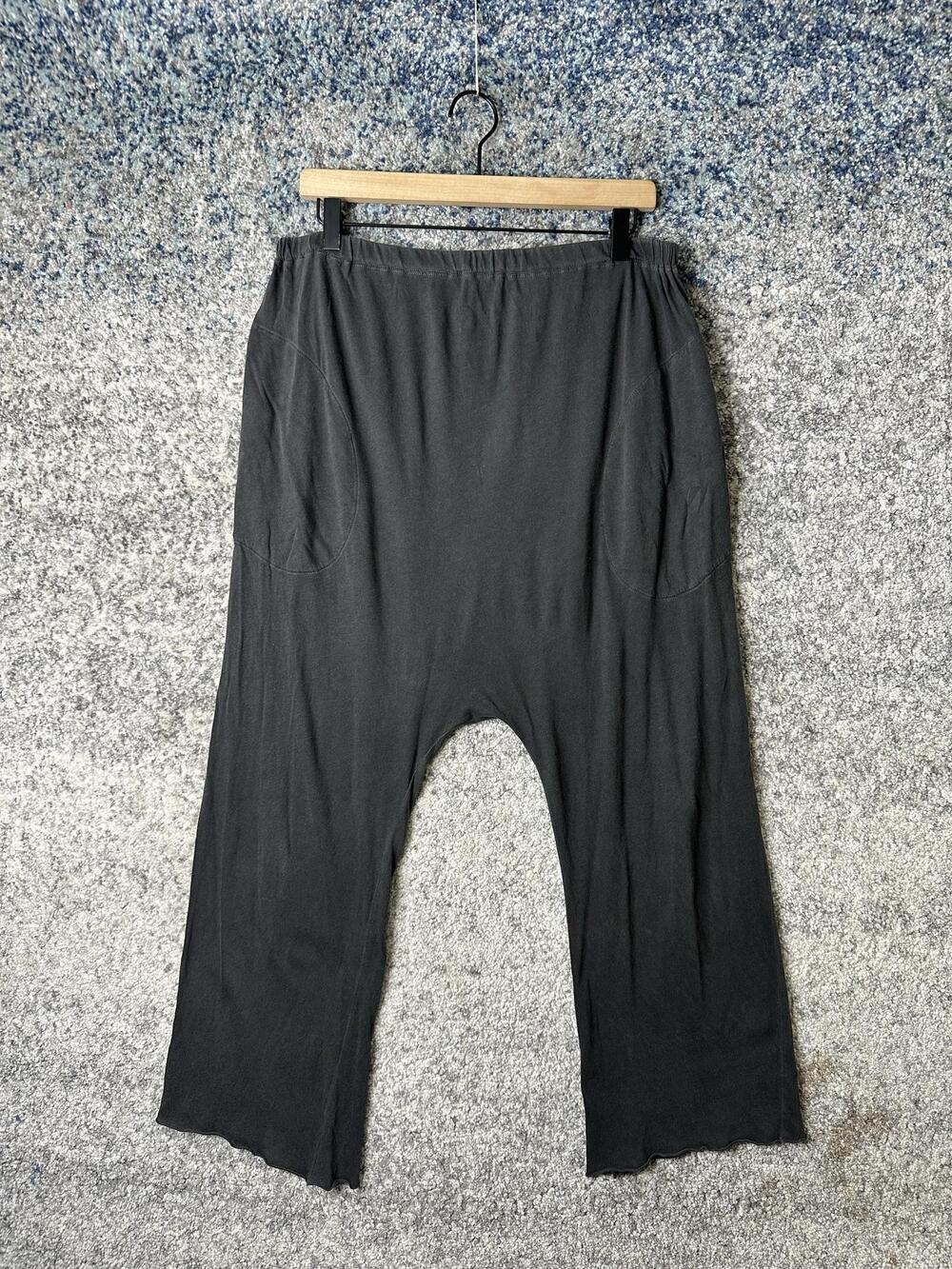 The Great Pants Womens 2 Gray Cotton Drop Crotch Harem Wide Leg Relaxed Lounge